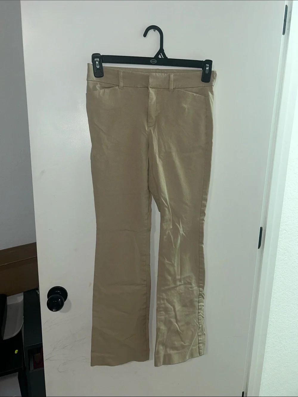 Beige High Rise Pixie Slacks - Picture 1 of 3